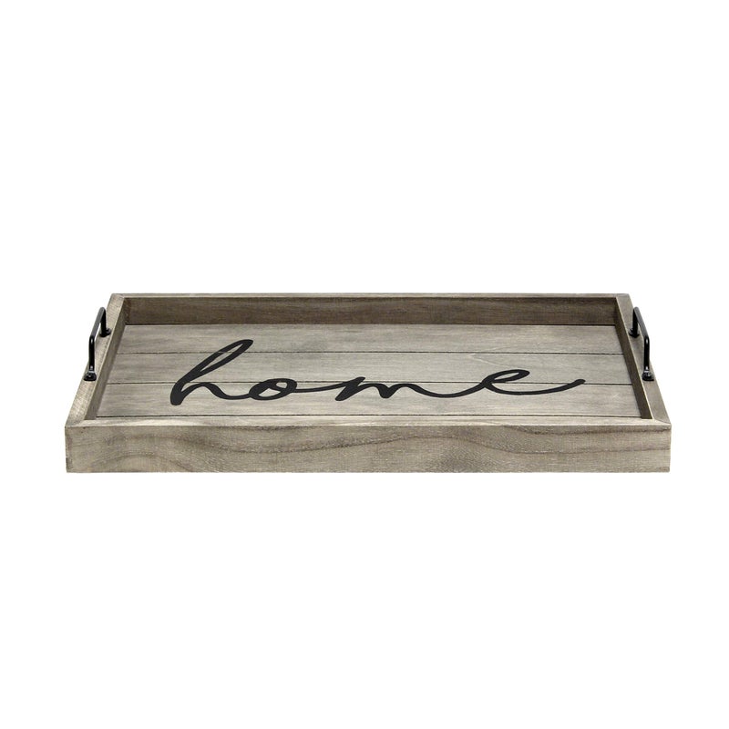 Elegant Designs HG2000-RGH Decorative Wood Serving Tray w/Handles, 15.50" x 12", Home - Image 2